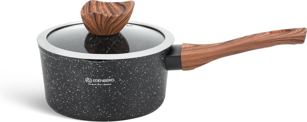 Edënbërg Black Line - Steelpan Keramisch - 16 cm- 3-laags anti-aanbaklaag!