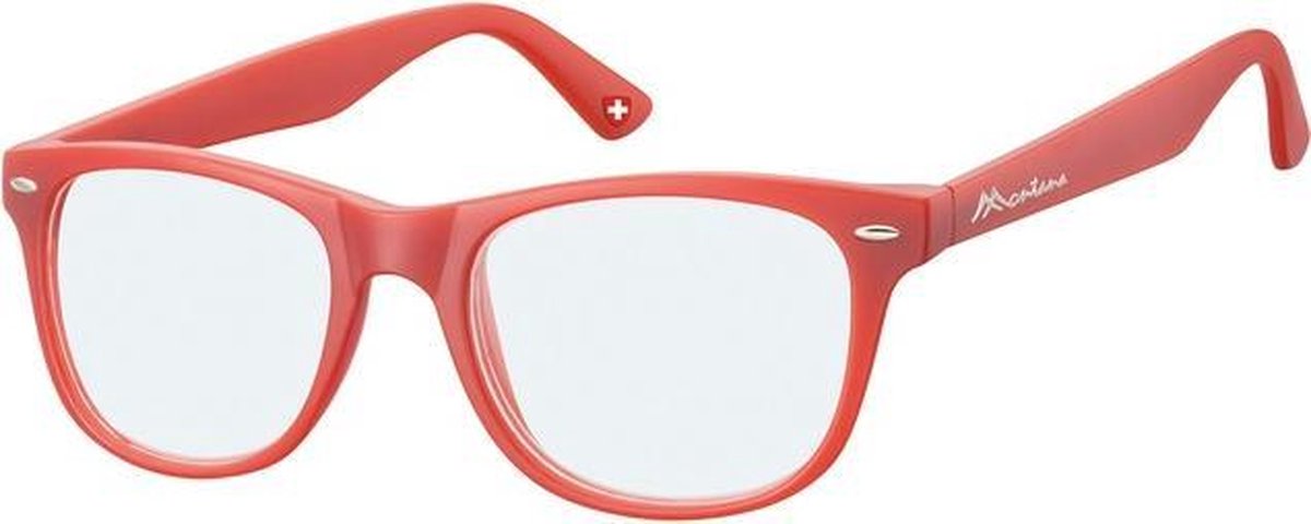 Leesbril Montana blue light filter +1.50 dpt rood