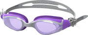 Swimtech Zwembril Quantum Siliconen Zilver/paars One-size