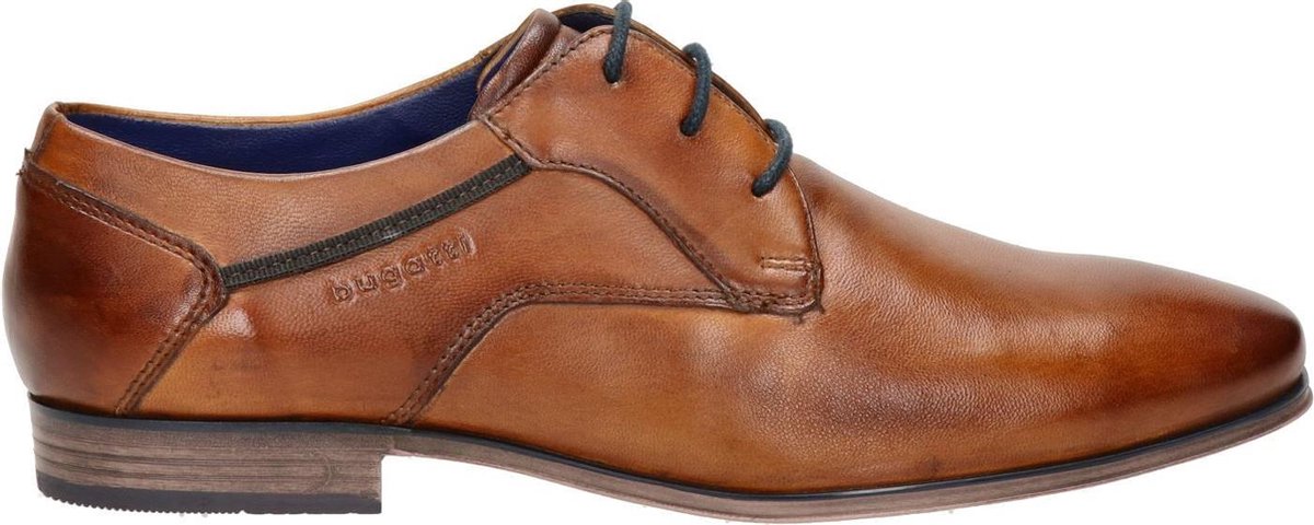 Bugatti heren veterschoen - Cognac - Maat 44