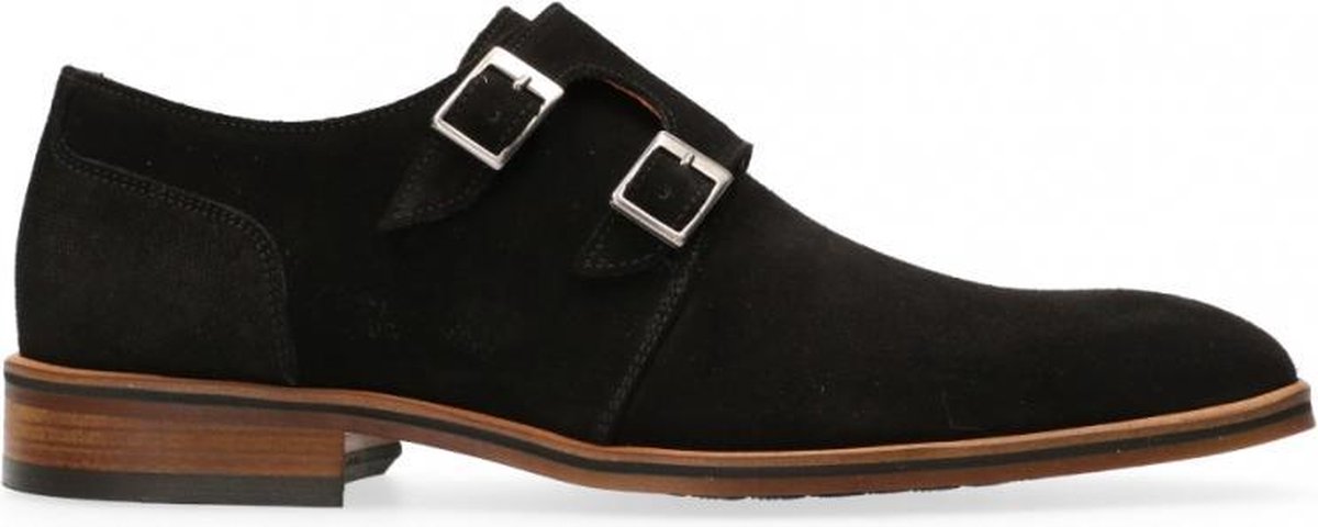 Van Dalen  - Geklede Gespschoen Suede - Mens - Black - 46