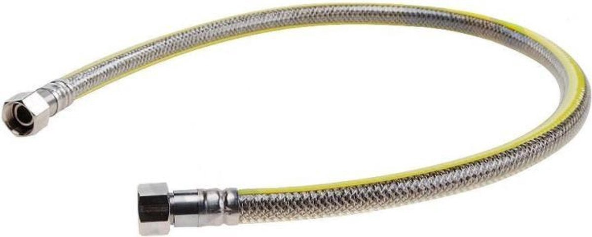 Gasslang RVS - 200cm - RVS flexibele gas slang  - voor alle apparaten - met gastec keurmerk