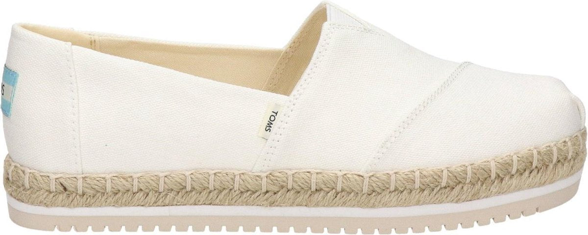Toms Alpargata Platform Rope Espadrilles - Dames - Wit - Maat 42