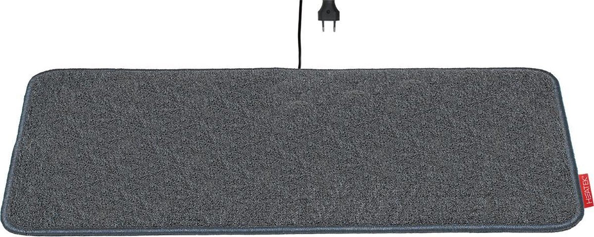 Heatek LoveSeat - Verwarmde voetenmat - 90x40cm - Lichtgrijs