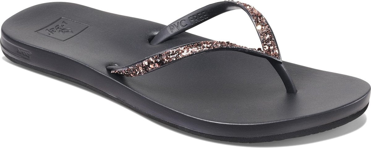 Reef Cushion Stargazer Dames Slippers - Black/Bronze - Maat 36