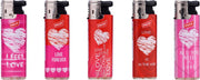 Slidecap aanstekers - Lighters - Prof - 50 stuks - Heart design