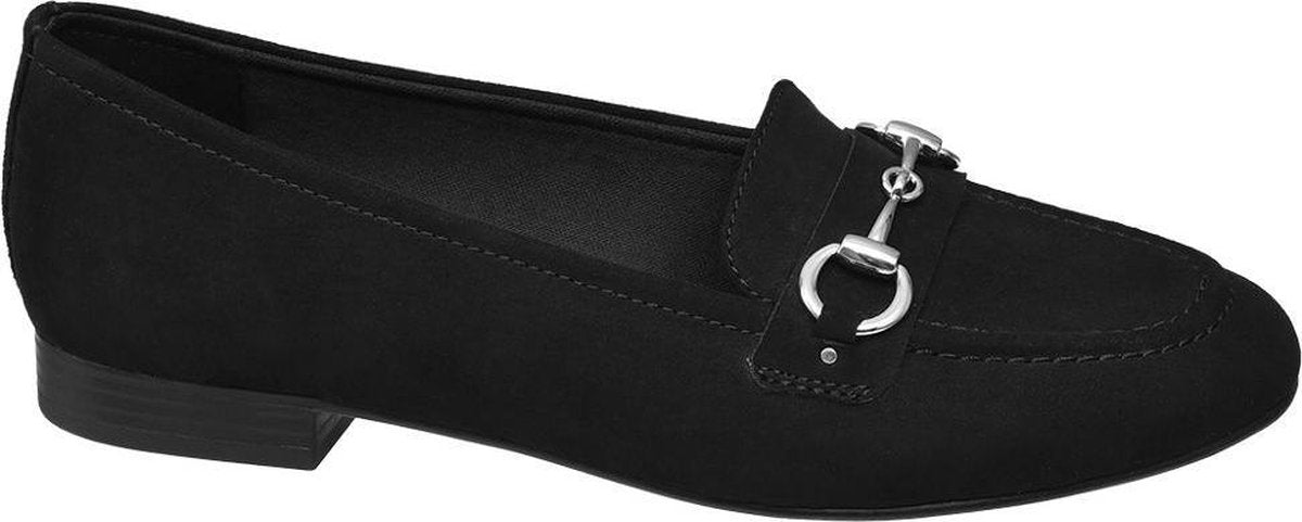 Graceland Dames Zwarte loafer gesp - Maat 37