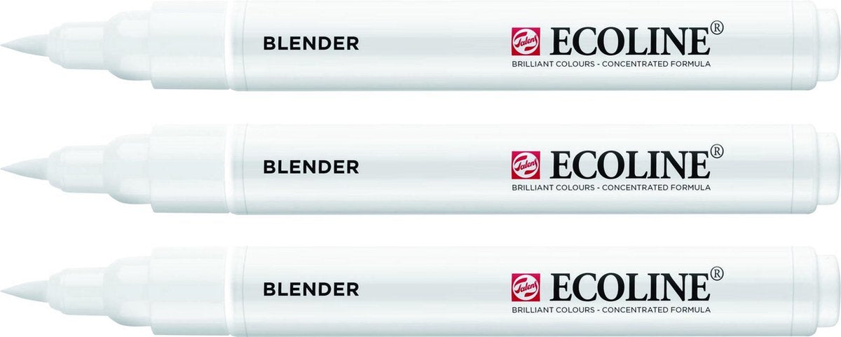 3x Talens Ecoline Brush Pen blender