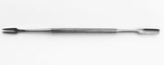 BeautyTools Bokkepoot/Nagelriem Duwer (gebogen uiteinde/vork) /Bokkepootje Voor Pedicure Kalknagels En Tenen (16cm) - (NP-2717)