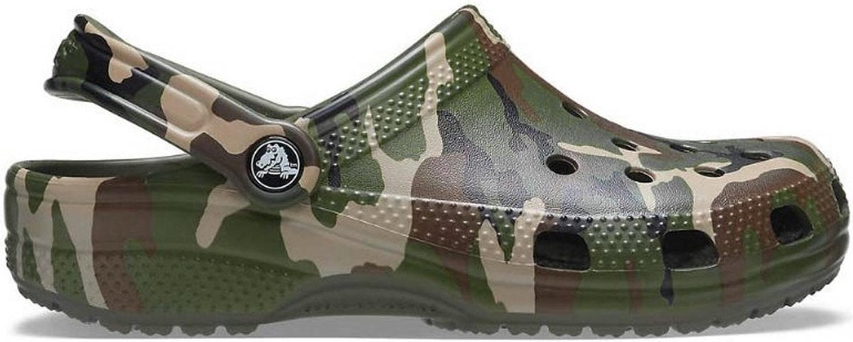 Crocs - Classic Printed Camo Clog - Multi - Heren - maat  37 - 38