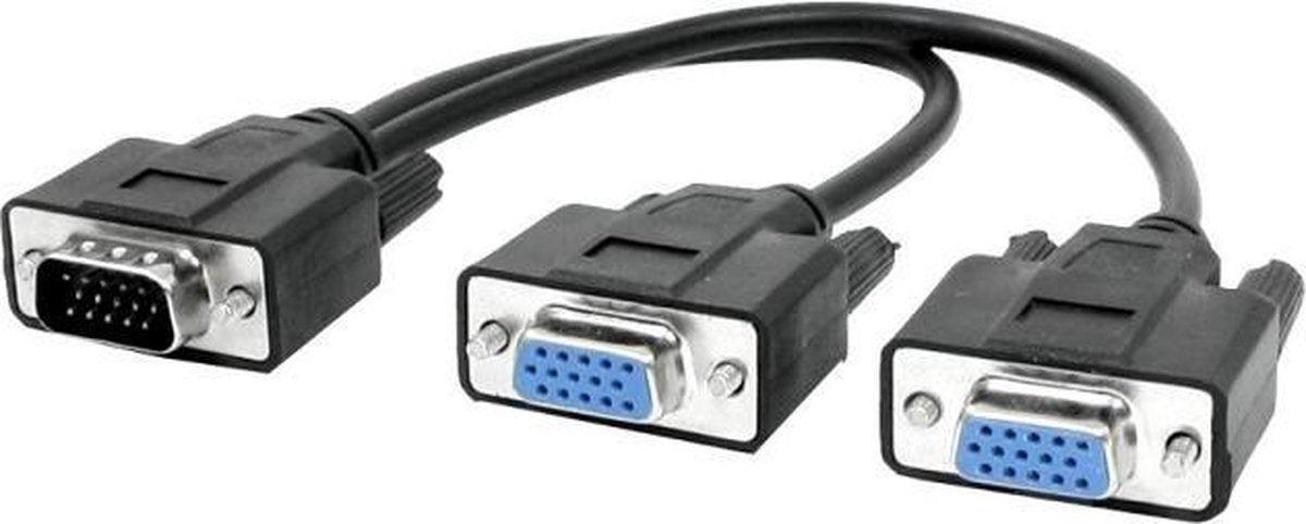Coretek VGA splitter 1 naar 2 / zwart - 0