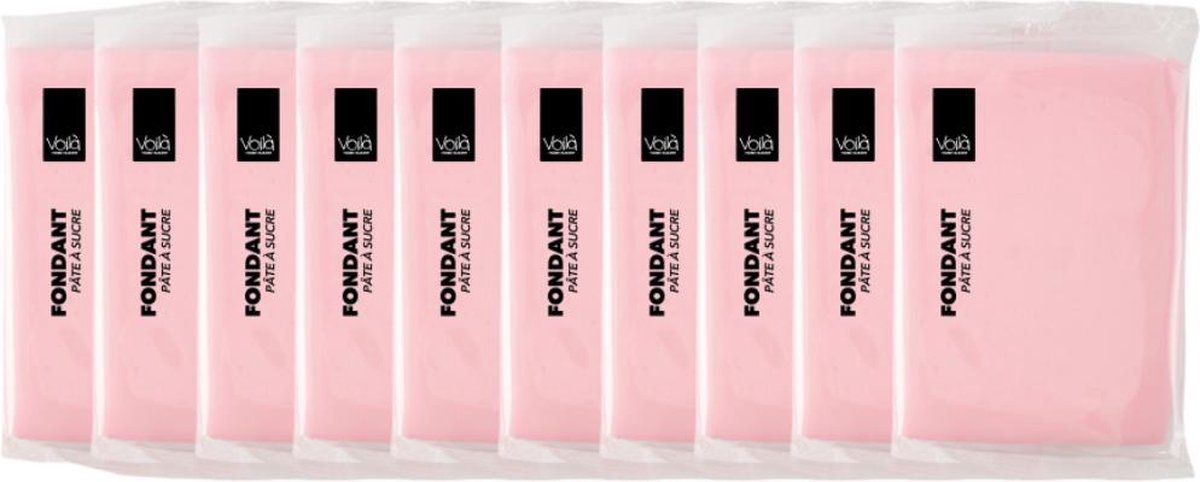 Voila Home Bakery | Rolfondant Voordeelverpakking 10 pakjes | Roze | 10x 150 gram (1
