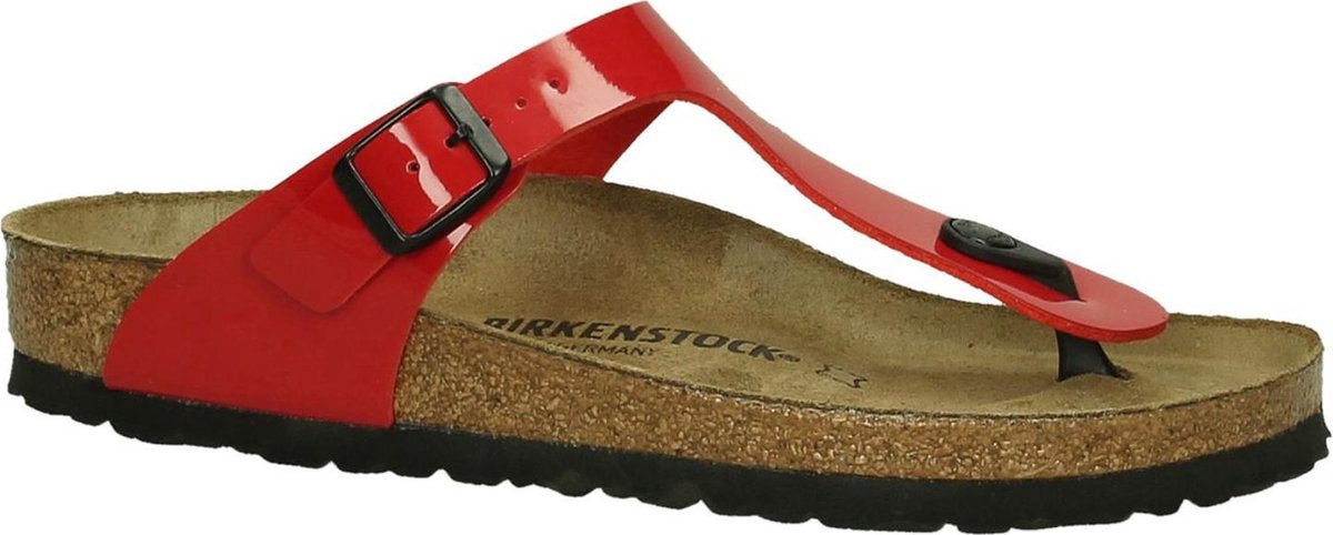 Birkenstock - Gizeh - Sportieve slippers - Dames - Maat 42 - Rood - Tango Red Patent BF
