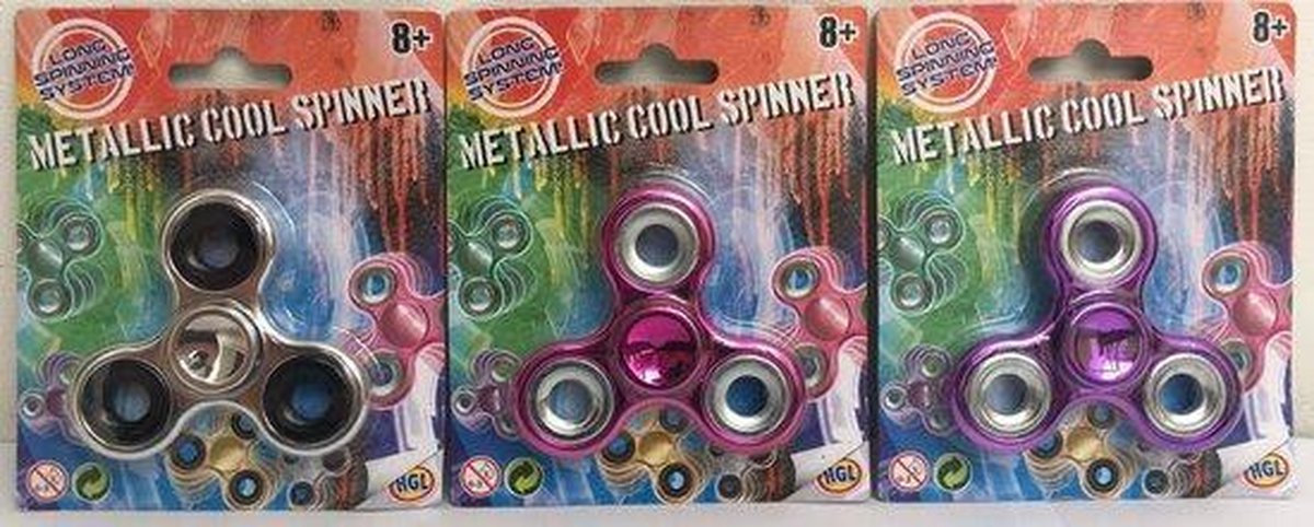 Metallic Cool Spinners - Uitdeelcadeau - 12 stuks