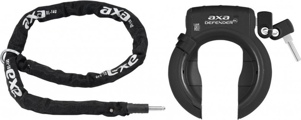AXA Defender ringslot - ART2 - inclusief 140cm AXA insteekketting – fiets slot - Zwart