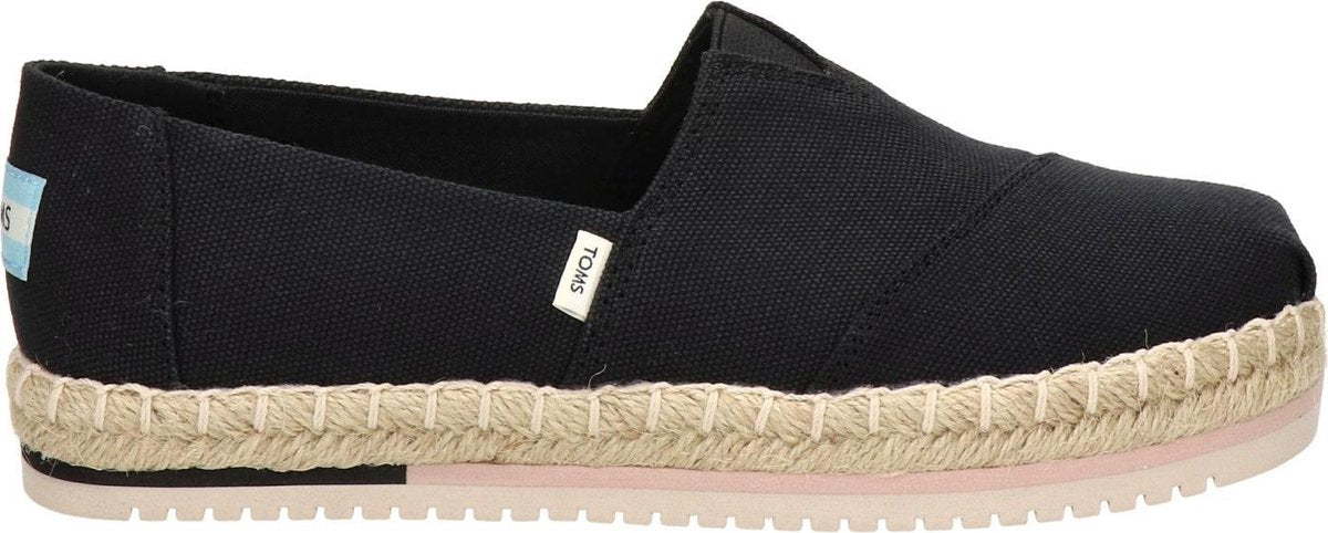 Toms Alpargata Platform Rope Espadrilles - Dames - Zwart - Maat 41