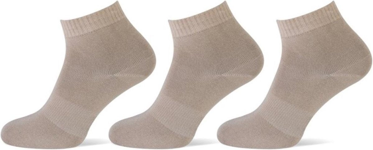 Teckel enkelsok maat 39 / 42 sneaker sokken Beige 3 paar in de verpakking