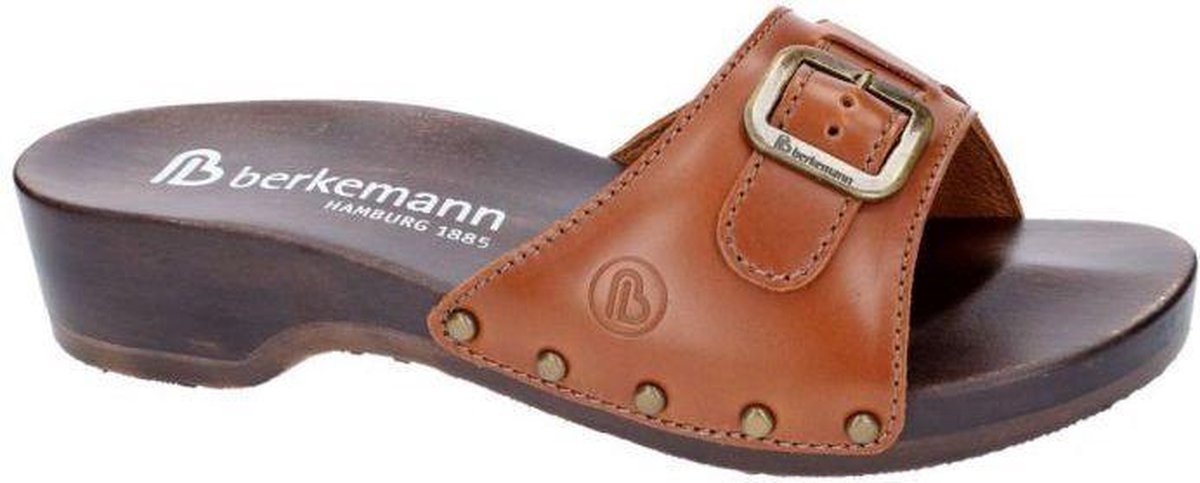 Berkemann -Dames -  cognac/caramel - slippers & muiltjes - maat 41½