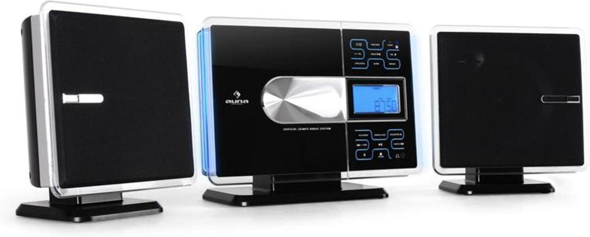 USB-stereo-installatie Auna VCP-191 MP3 CD SD AUX zilver
