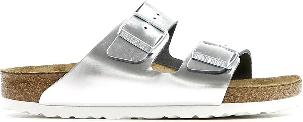Birkenstock - Arizona - Comfort slippers - Dames - Maat 37 - Zilver - Metallic Silver LE