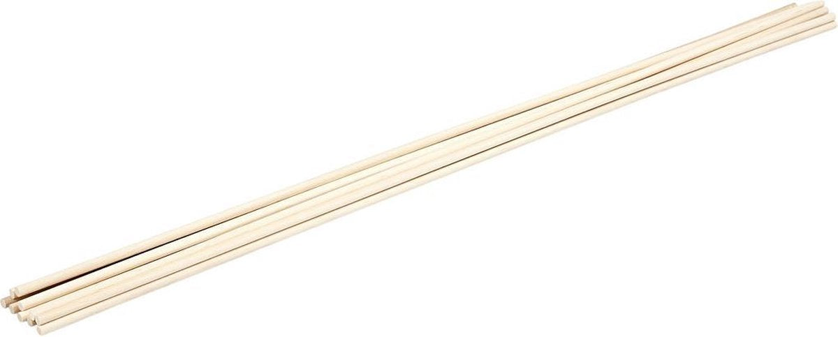 Stick. L: 60 cm. D: 6 mm. beech. 10pcs