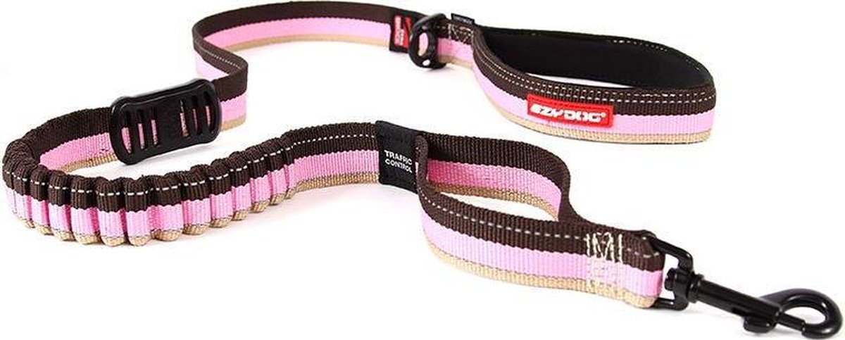 EzyDog Zero Shock - Lange Hondenriem - 120cm - Roze Candy