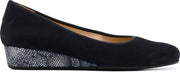 Hassia Vrouwen Suède  Pumps / Damesschoenen Plateau hoogte    - 302103 - Blauw - Maat 37