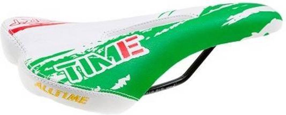 Falkx Fietszadel 26x15cm Groen/Wit/Rood MTB Ergonomische Zadel
