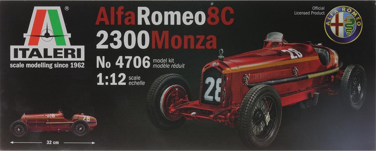 Italeri - Alfa Romeo 8c 2300 Monza 1:12 * (Ita4706s)