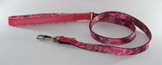 Hondenriem -Roze met tekening- S -1