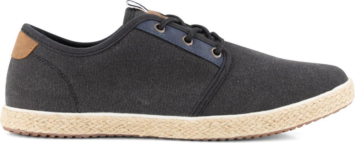 NoGRZ W.B.Griffin - Canvas heren espadrilles met veters - Grijs - Maat 44