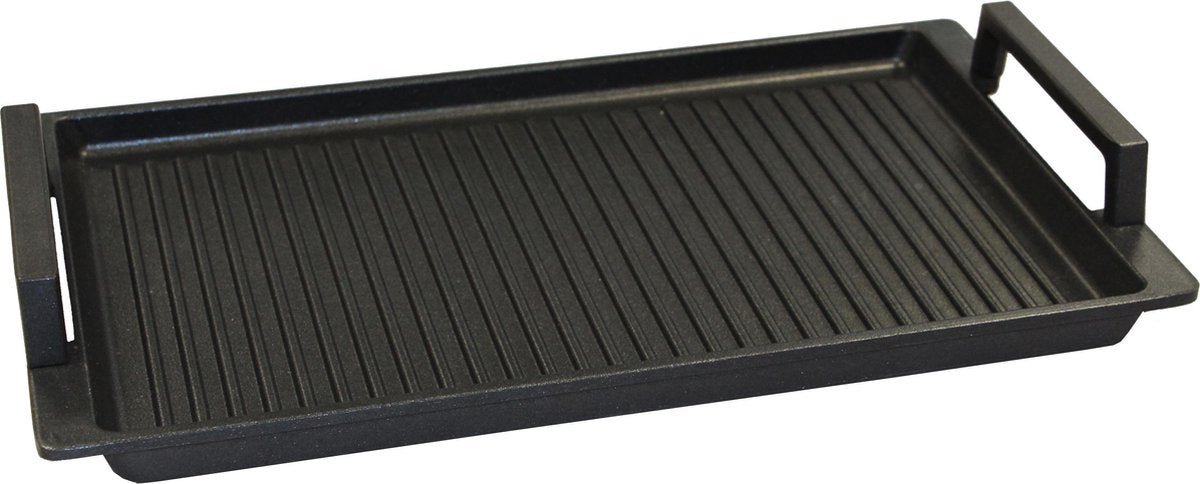 Eurolux by Solinger 100% gerecycled aluminium grillplaat grillpan met grepen 41 x 24 x 2