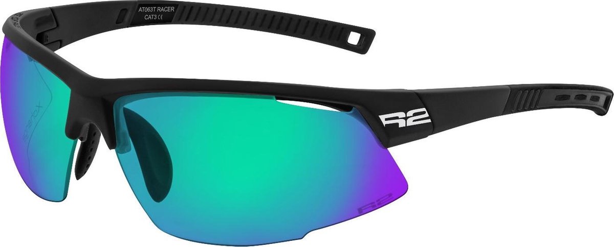 R2 Racer Fietsbril - Sport Zonnebril Zwart