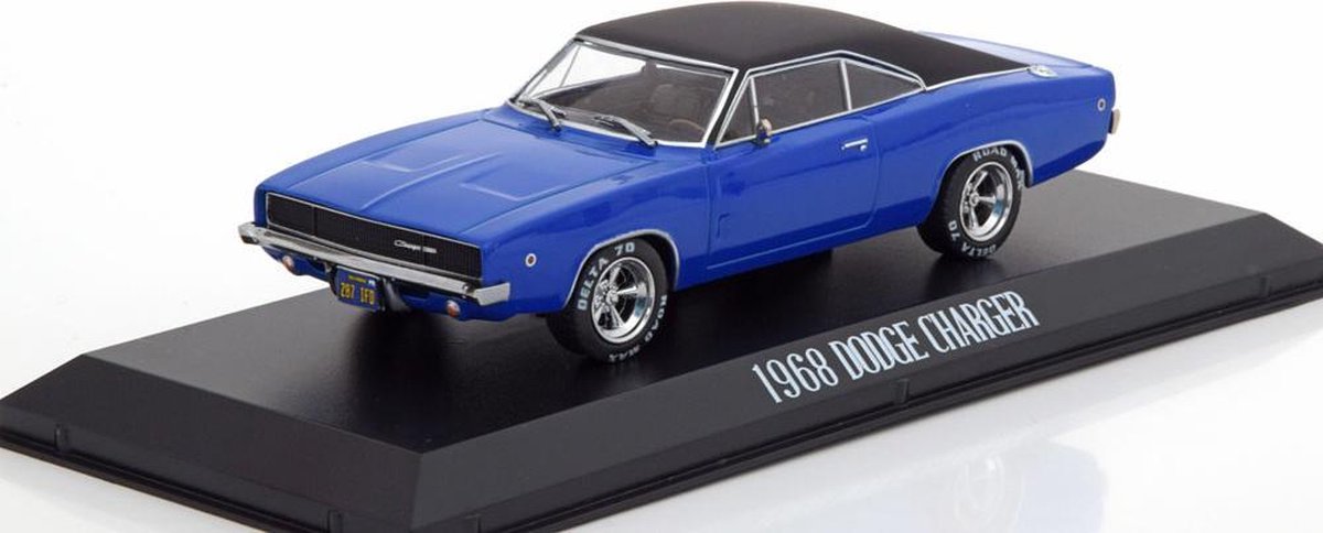 Dodge Charger 1968 "Christine" Blauw met zwart dak 1:43 Greenlight