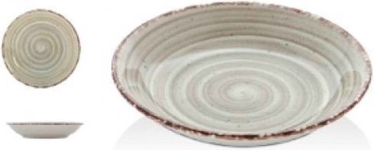 Gural Ent color Set 6 Diep bord 20cm Beige 618685