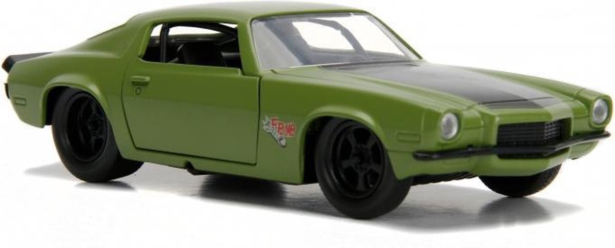 Chevrolet Camaro RS 1973 Fast & Furious (Mat Groen) 1/32 Jada - Modelauto - Schaalmodel - Model auto