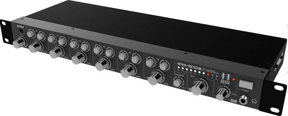 Hill audio - Line Mixer V2/ 1-6M | 1-6S  1U mic - Zwart -ALVStore B.V.