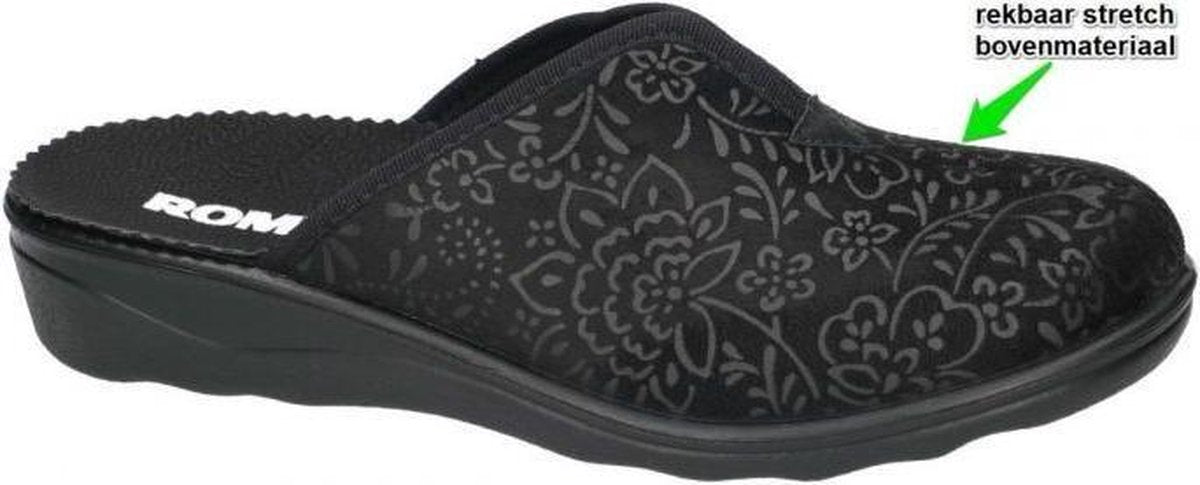 Romika -Dames -  zwart - pantoffels - maat 37