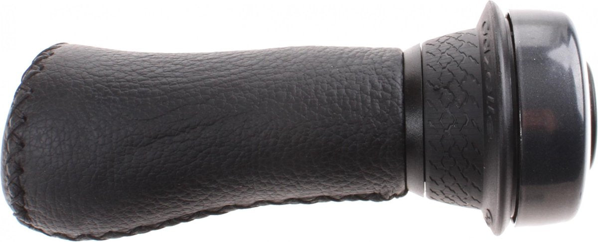 Handvat Gazelle links 100 mm met draaibel - zwart Aero leder