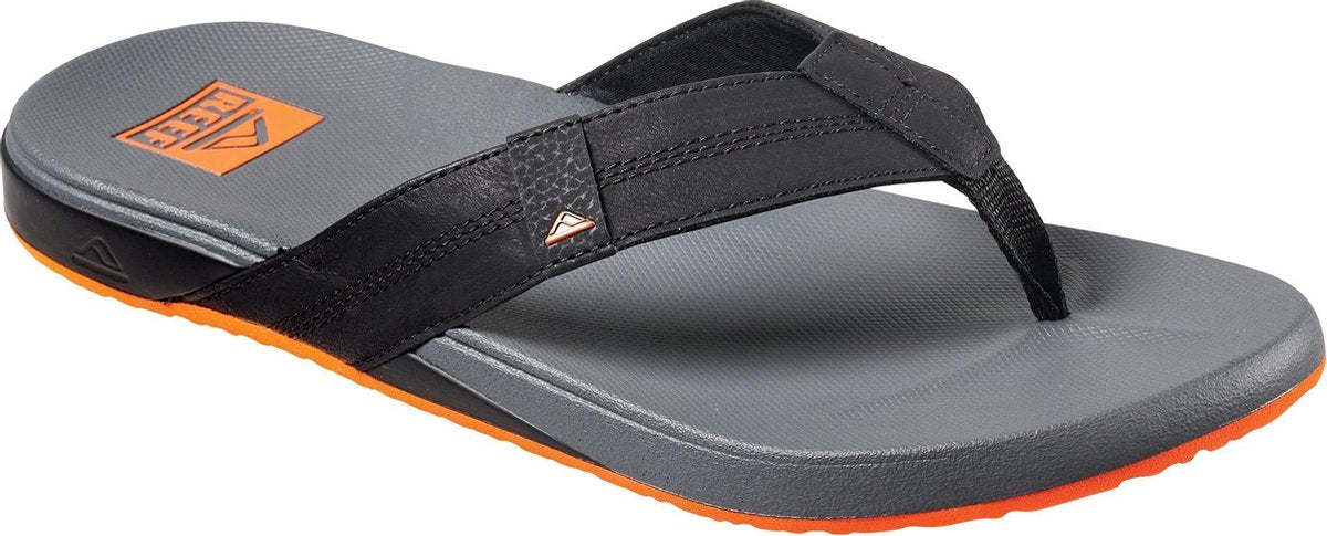 Reef Slippers - Maat 44 - Mannen - Zwart/Grijs/Oranje