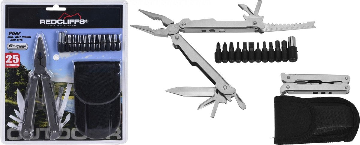 Redcliffs Multitool Grijs/zwart 24 X 20 X 2 Cm 1 Stuk