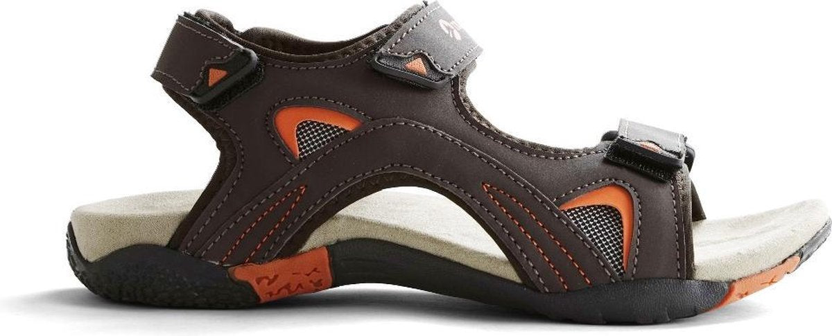 Travelin Volda Dames - Leren Outdoor- Sport- en Wandelsandalen met Profielzool - Bruin - Maat 38
