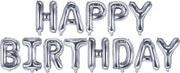 Happy Birthday Folie ballon Zilver Slinger Feestversiering Decoratie