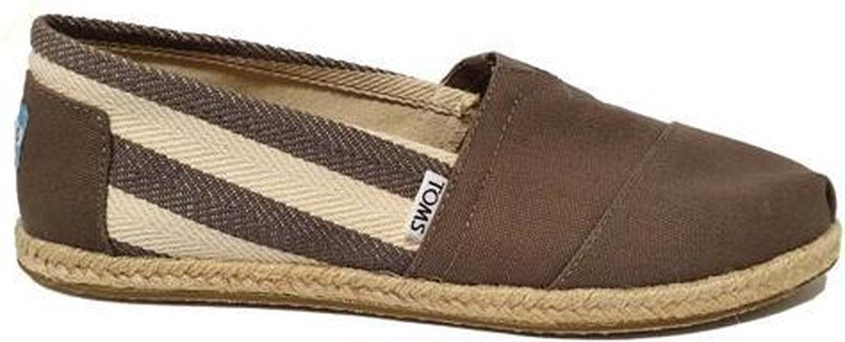 Toms Classic Canvas Espadrille Dames 10005417 Dark Grey Stripe Maat 36