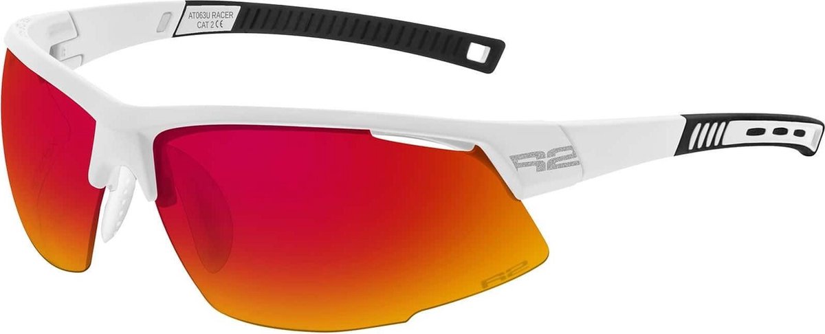 R2 Racer Fietsbril - Sport Zonnebril Wit