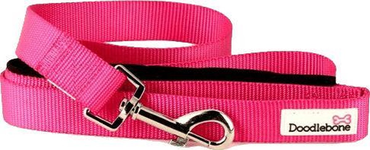 Doodlebone Hondenlijn Bold 130 Cm X 2 Cm Nylon Neon Roze