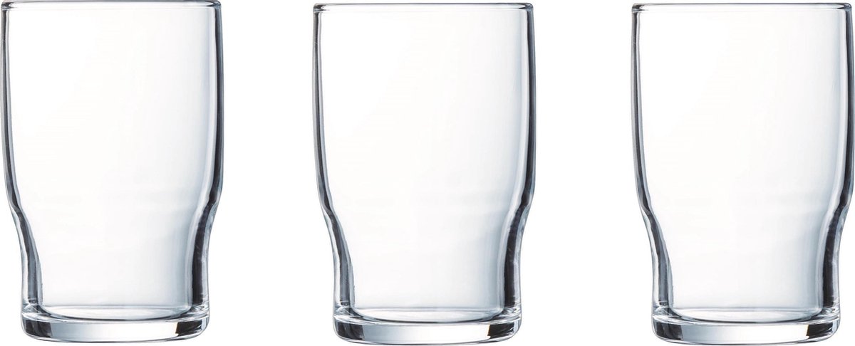 12x Stuks waterglazen/drinkglazen transparant 220 ml - Glazen - Drinkglas/waterglas/sapglas