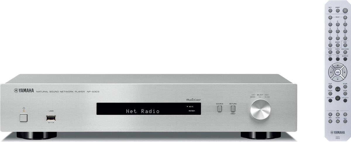 Yamaha NP-S303 Netwerk Receiver - Zilver