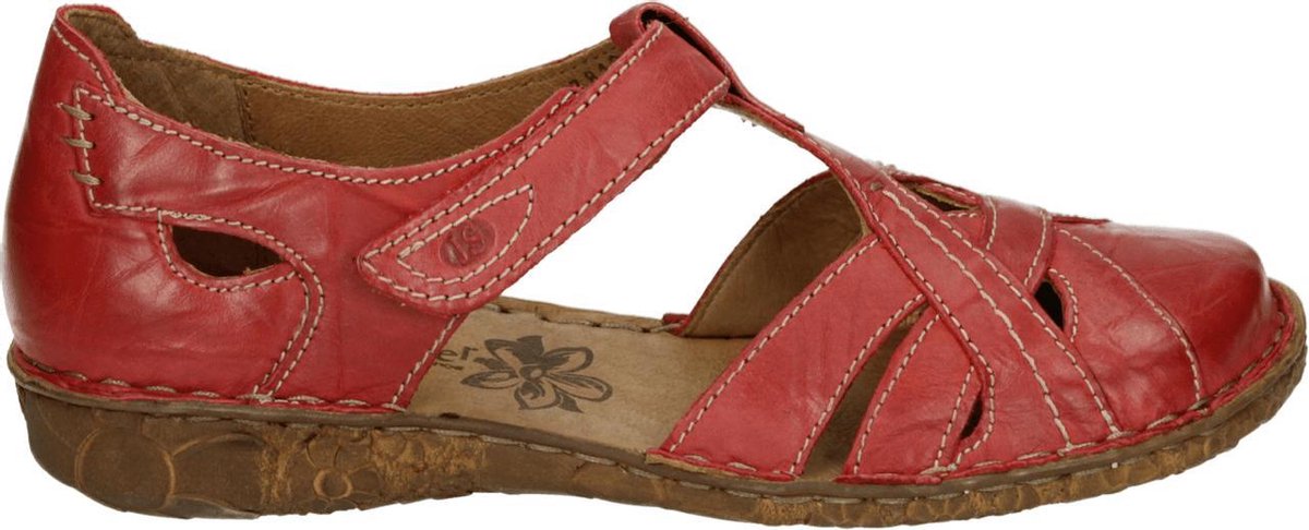 Josef Seibel ROSALIE 29 - Volwassenen Platte sandalenDames Sandalen - Kleur: Rood - Maat: 38