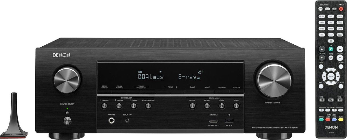 Denon AVR-S750H - 7.2-kanaals AV-receiver met WiFi en Bluetooth - Zwart